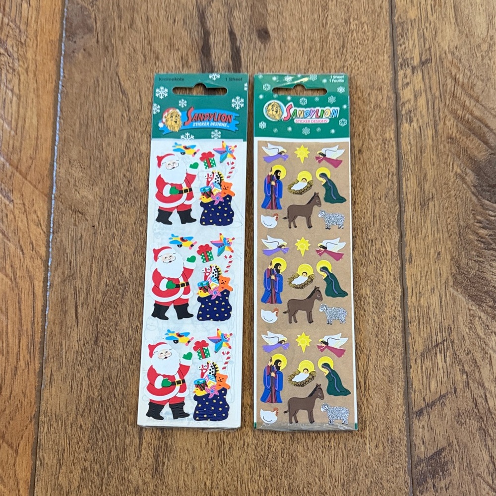 Vintage Sandylion Sticker Bundle 2 Christmas Sheets Unopened Unused